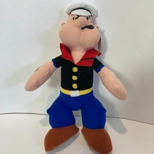 Vintage 1994 Popeye 13” Plush Doll Play by Play Stuffed Toy Sailor Man With Tag